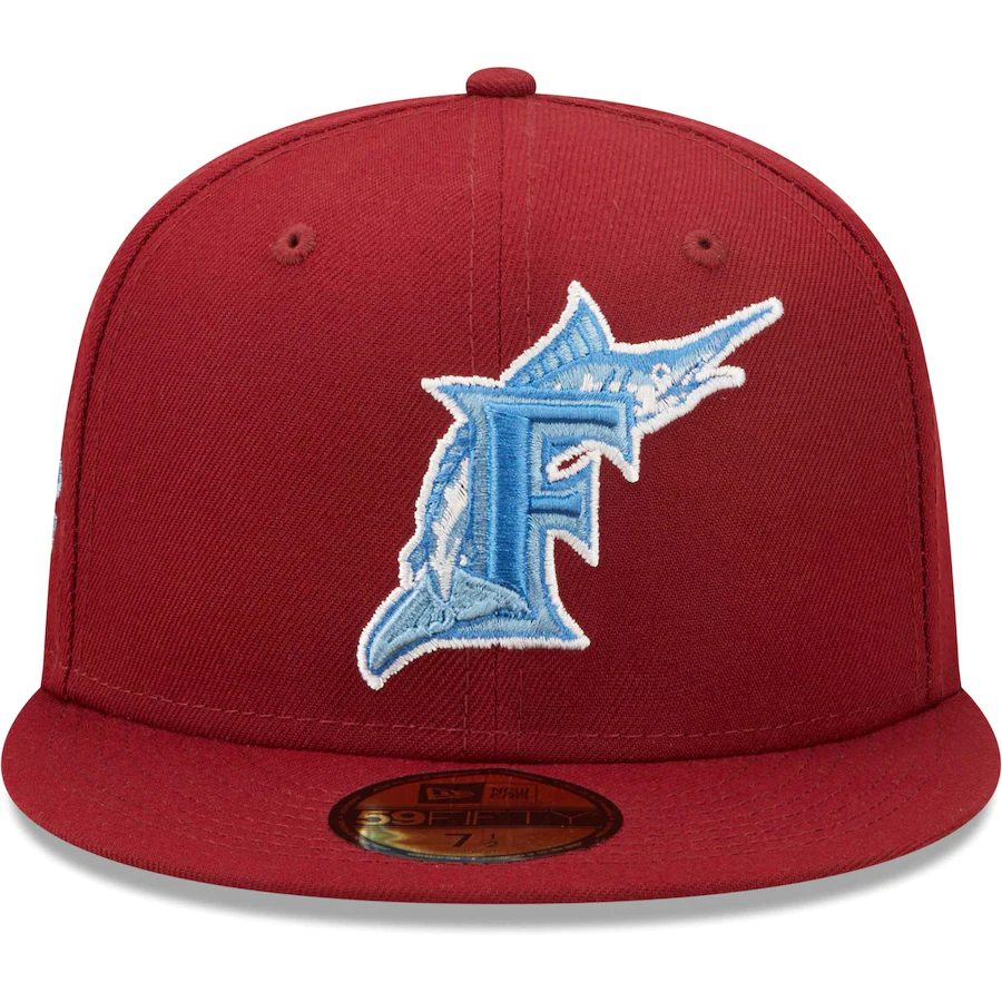 New Era Florida Marlins Cardinals 10th Anniversary Air Force Blue Undervisor 59FIFTY Fitted Hat