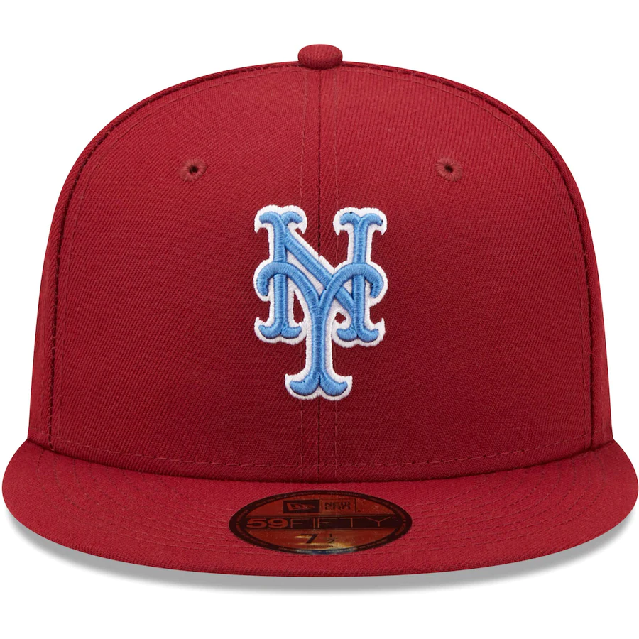 New Era New York Mets Cardinal 2000 World Series Air Force Blue Undervisor 59FIFTY Fitted Hat