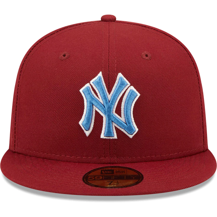 New Era New York Yankees Cardinal 1999 World Series Air Force Blue Undervisor 59FIFTY Fitted Hat