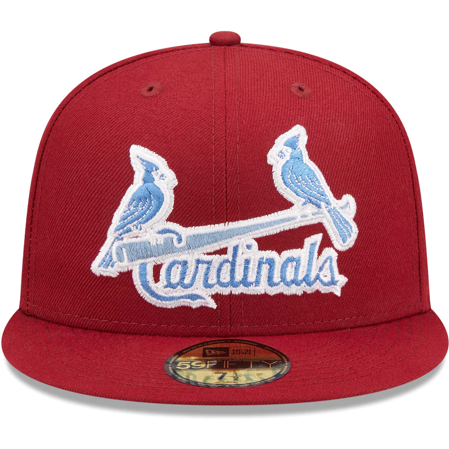 New Era St. Louis Cardinals 125th Anniversary Air Force Blue Undervisor 59FIFTY Fitted Hat