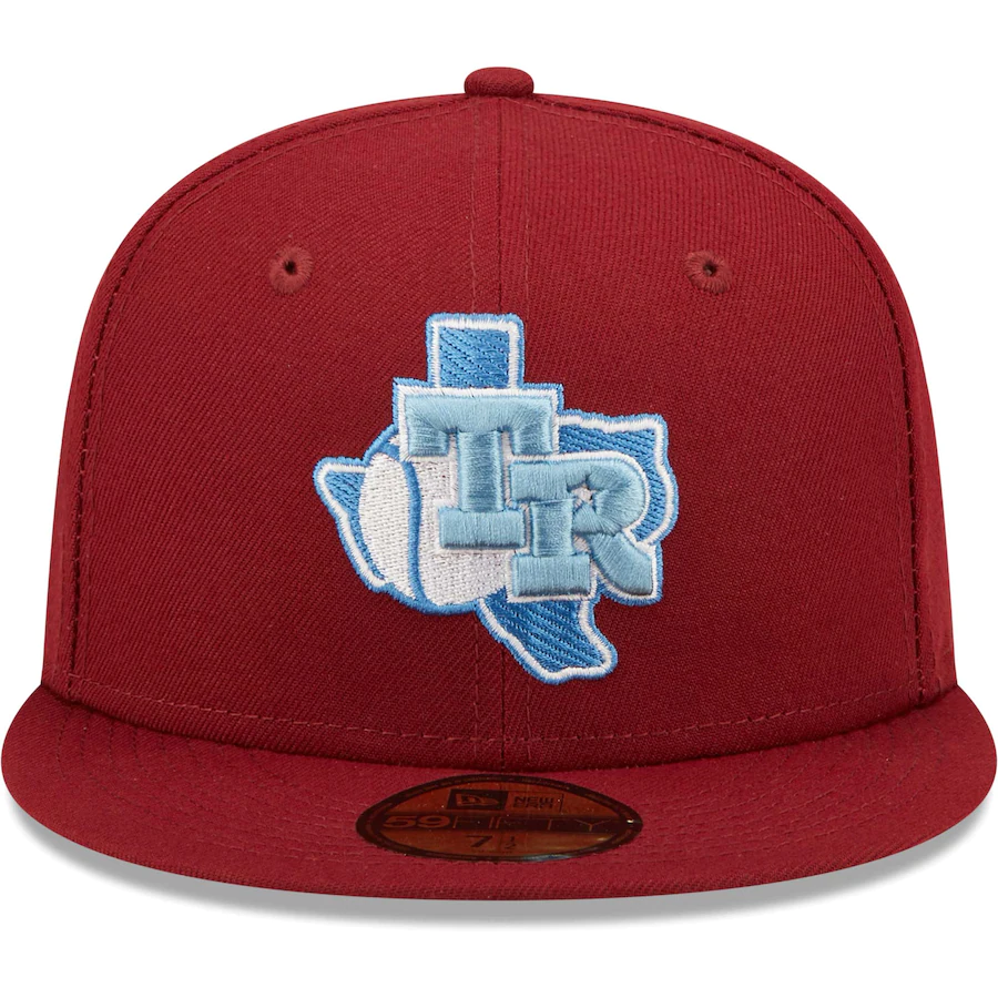 New Era Texas Rangers Cardinal Arlington Stadium Final Season Air Force Blue Undervisor 59FIFTY Fitted Hat