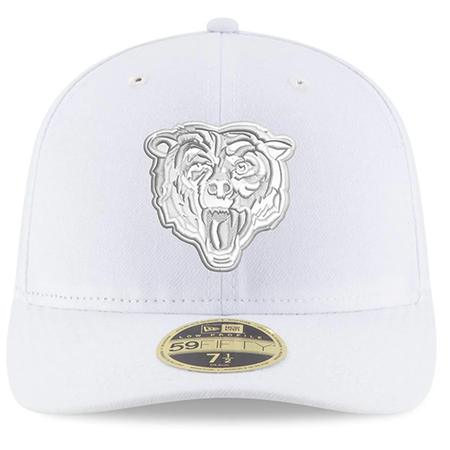 New Era Chicago Bears White on White Low Profile 59FIFTY Fitted Hat