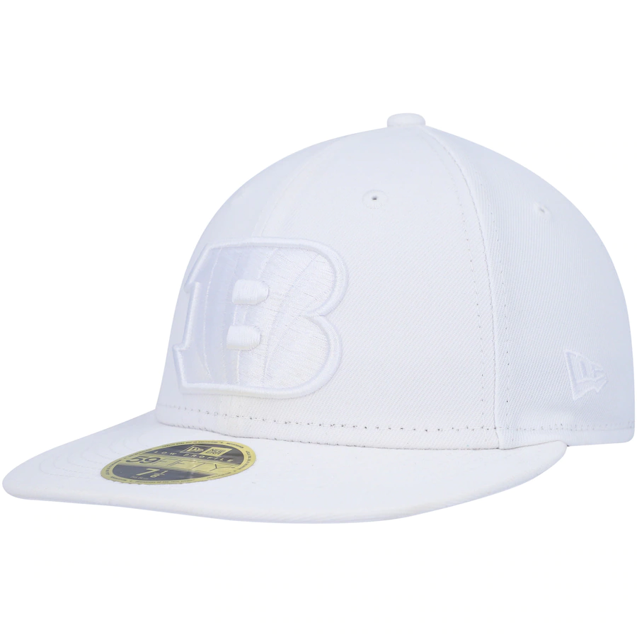 New Era Cincinnati Bengals White on White Low Profile 59FIFTY Fitted Hat