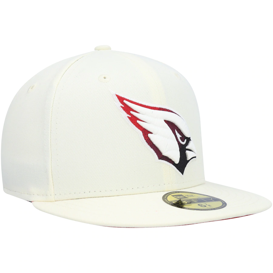 New Era Arizona Cardinals Cream Chrome Color Dim 59FIFTY Fitted Hat