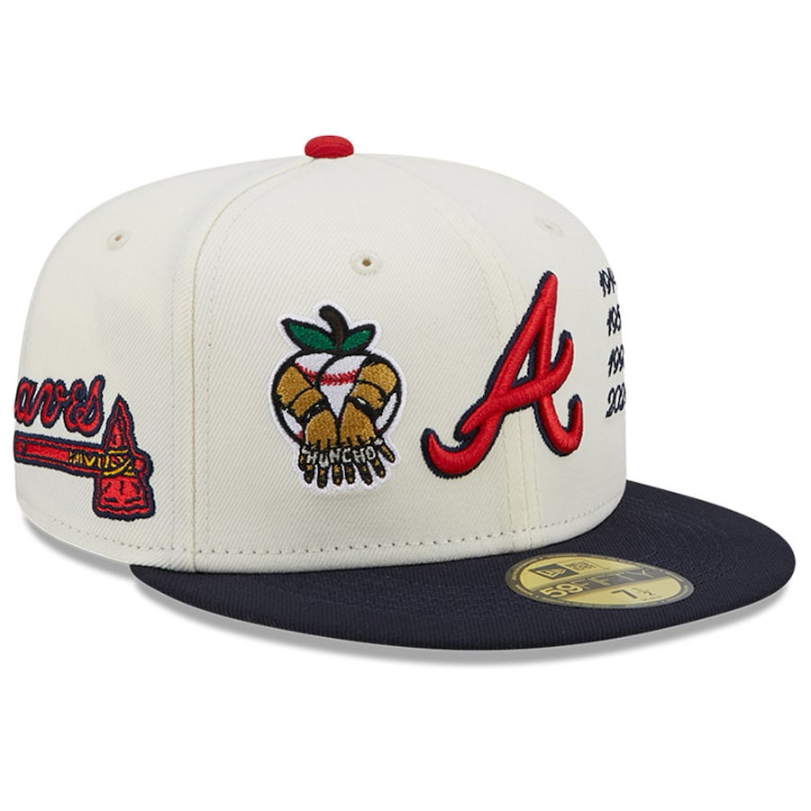 New Era Atlanta Braves 59FIFTY 4X World Series Champions Crown Retro Fitted  Cap, Hat