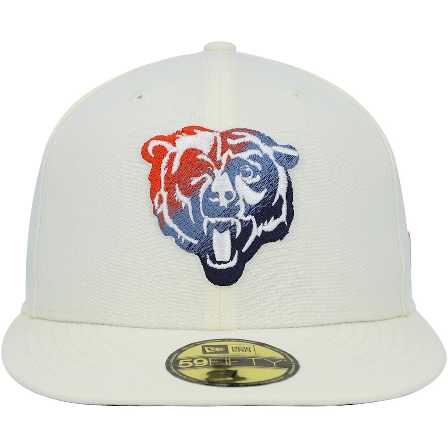 New Era Chicago Bears Cream Chrome Color Dim 59FIFTY Fitted Hat