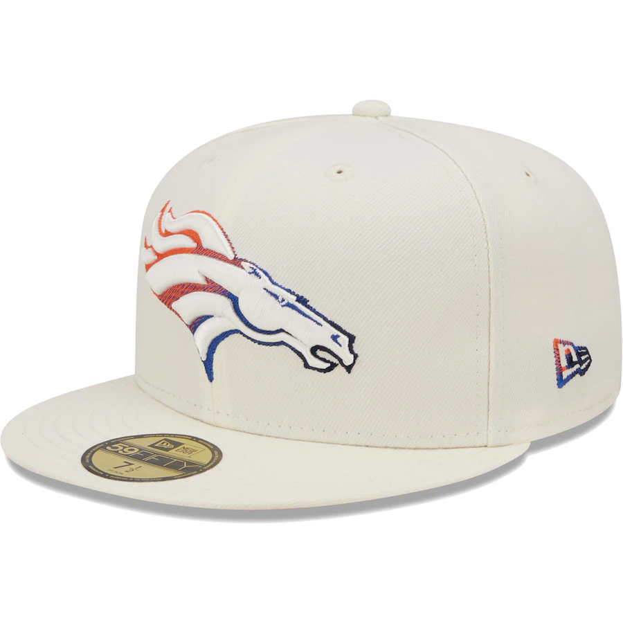 New Era Denver Broncos Alt Cream Chrome Color Dim 59FIFTY Fitted Hat