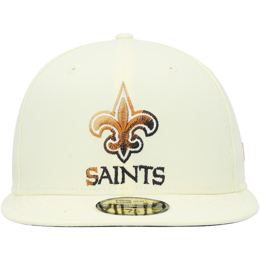 New Era  New Orleans Saints Cream Chrome Color Dim 59FIFTY Fitted Hat