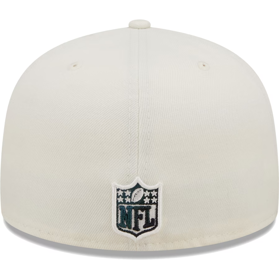 New Era Philadelphia Eagles Cream Chrome Color Dim 59FIFTY Fitted Hat