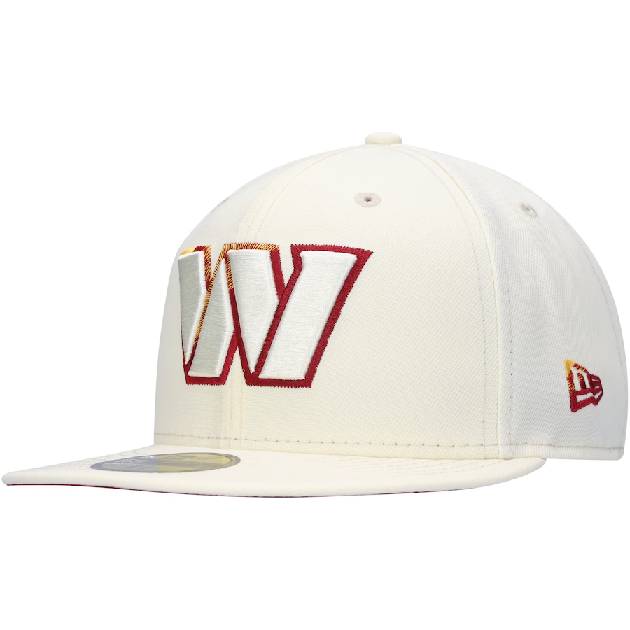 New Era Washington Commanders Cream Chrome Color Dim 59FIFTY Fitted Hat