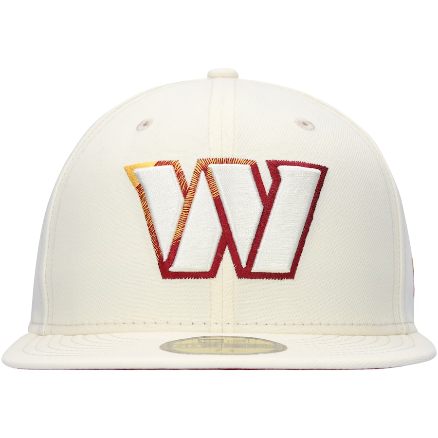 New Era Washington Commanders Cream Chrome Color Dim 59FIFTY Fitted Hat