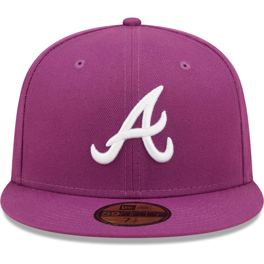 New Era Atlanta Braves Grape Logo 59FIFTY Fitted Hat