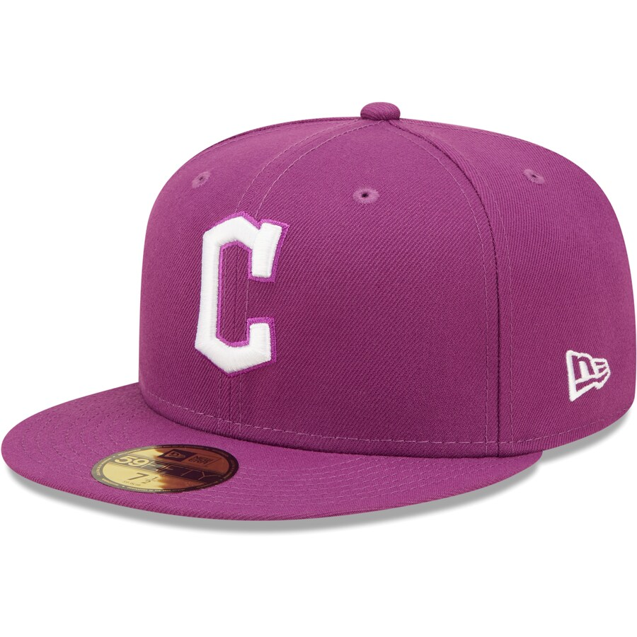 New Era Cleveland Guardians Grape Logo 59FIFTY Fitted Hat