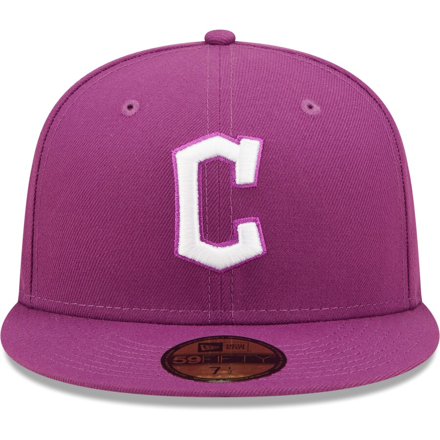 New Era Cleveland Guardians Grape Logo 59FIFTY Fitted Hat