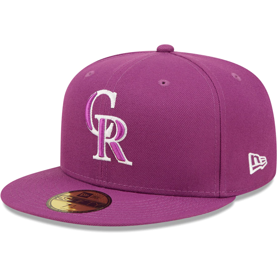 New Era Colorado Rockies Grape Logo 59FIFTY Fitted Hat