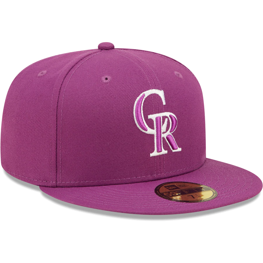 New Era Colorado Rockies Grape Logo 59FIFTY Fitted Hat