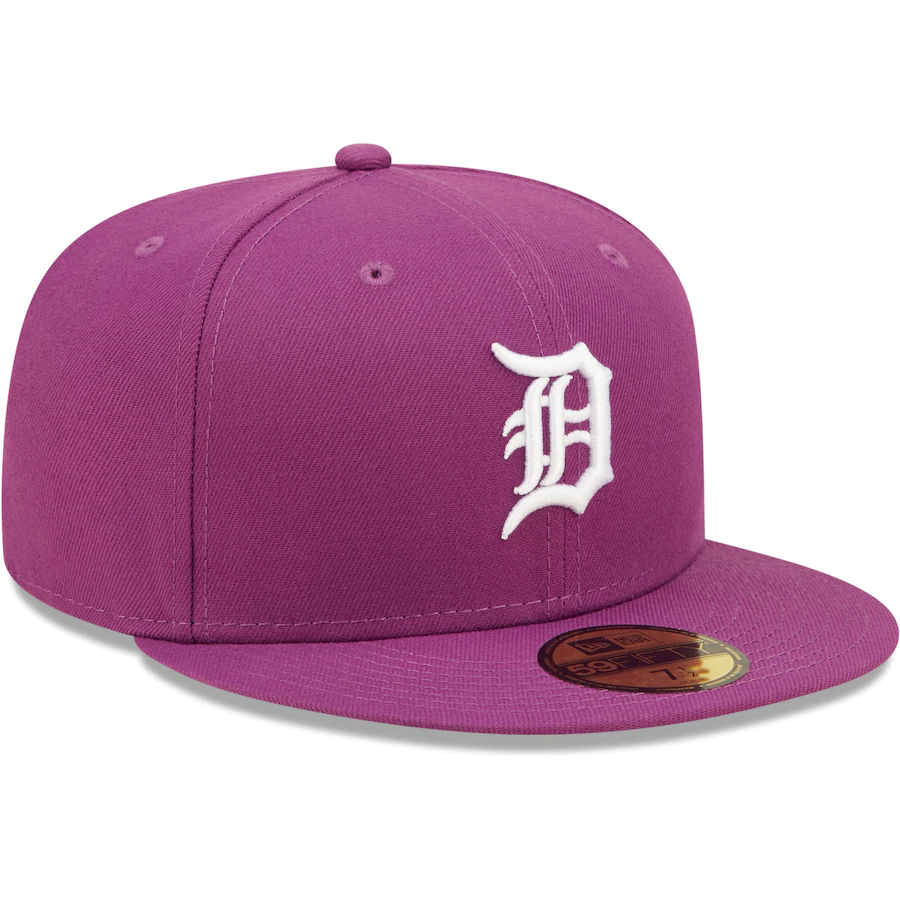 New Era Detroit Tigers Grape Logo 59FIFTY Fitted Hat