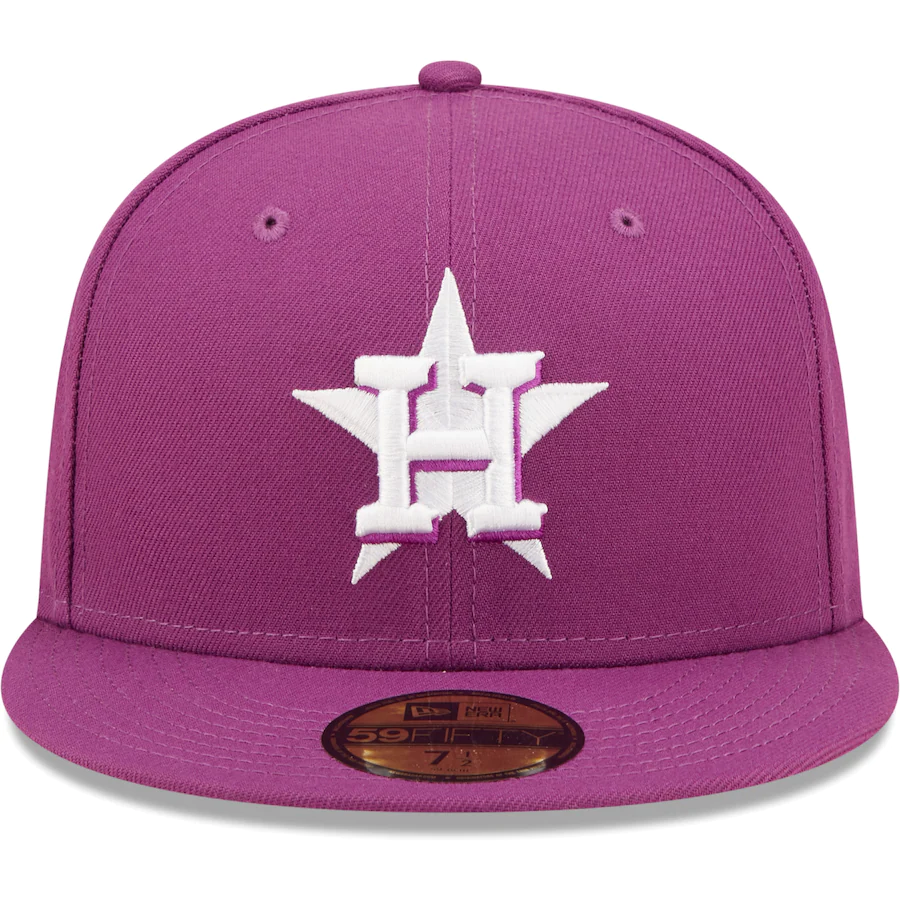 New Era Houston Astros Grape Logo 59FIFTY Fitted Hat