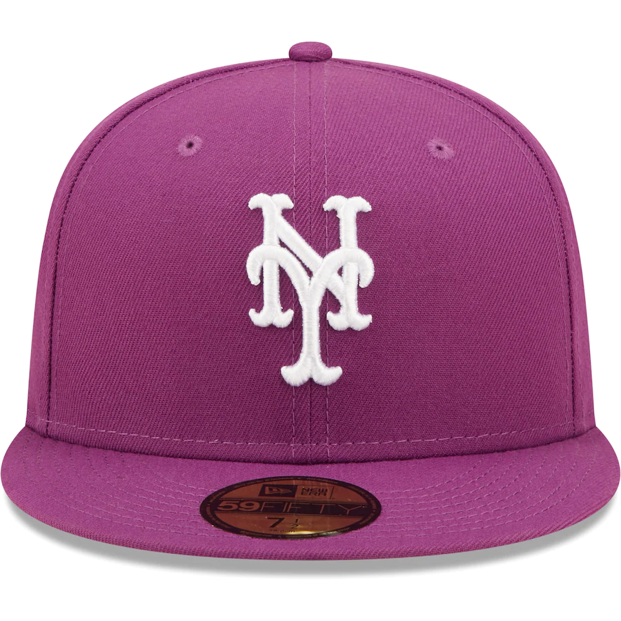 New Era New York Mets Grape Logo 59FIFTY Fitted Hat