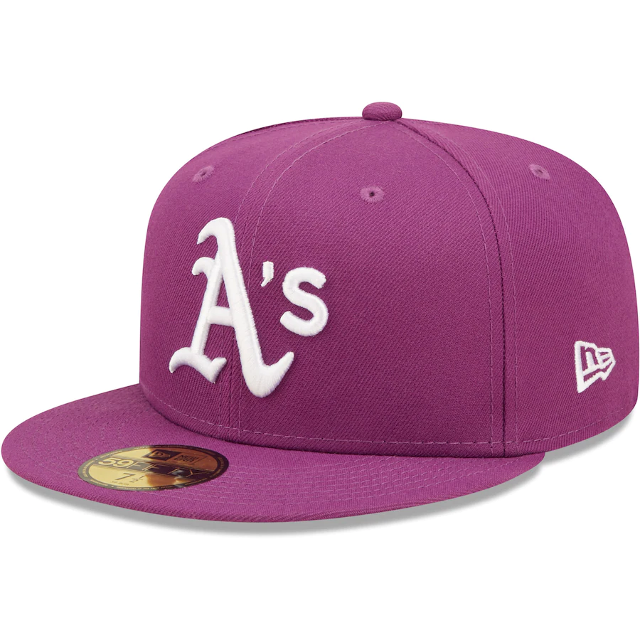 New Era Oakland Athletics Grape Logo 59FIFTY Fitted Hat