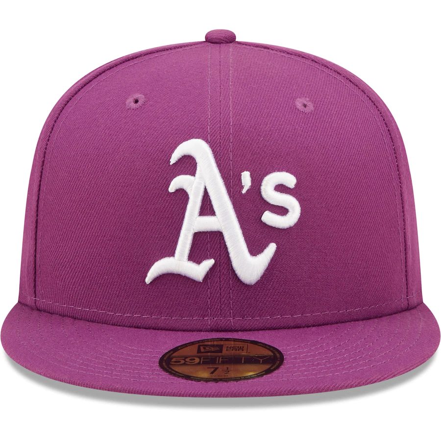 New Era Oakland Athletics Grape Logo 59FIFTY Fitted Hat