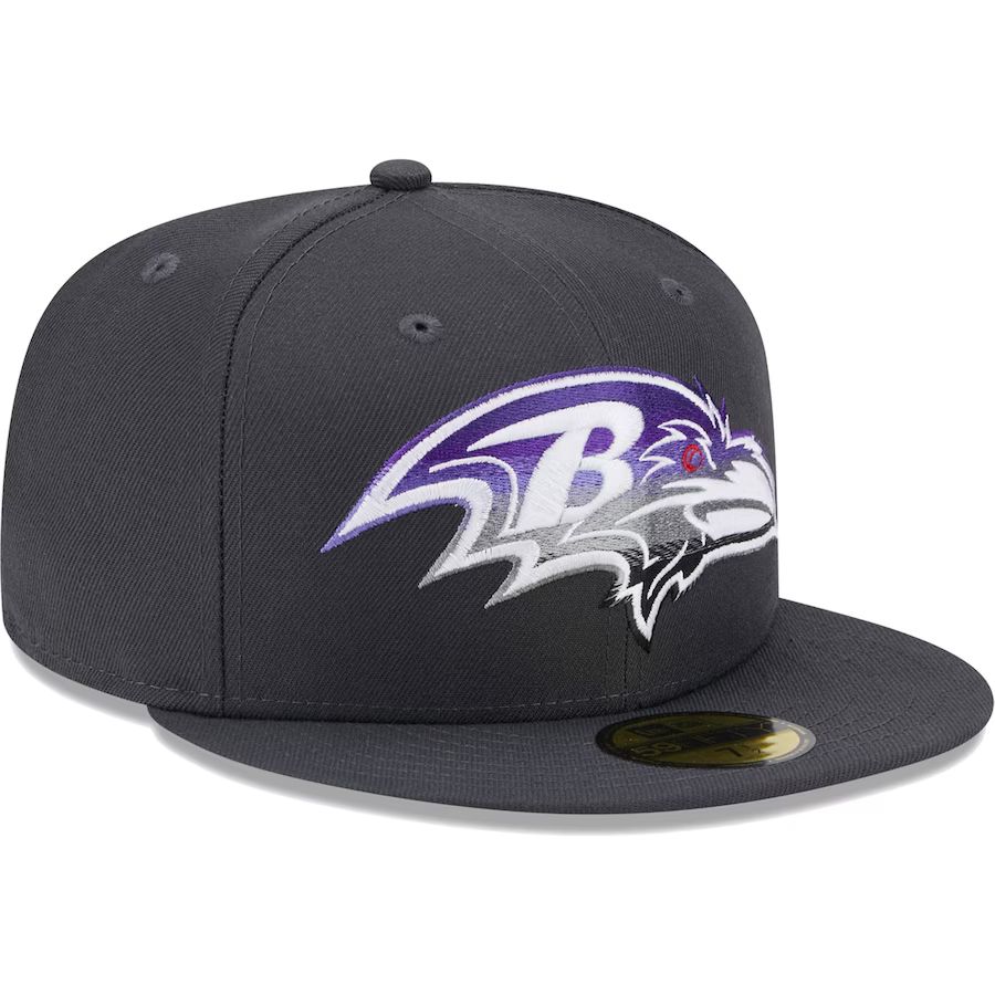 New Era Baltimore Ravens Graphite Color Dim 59FIFTY Fitted Hat