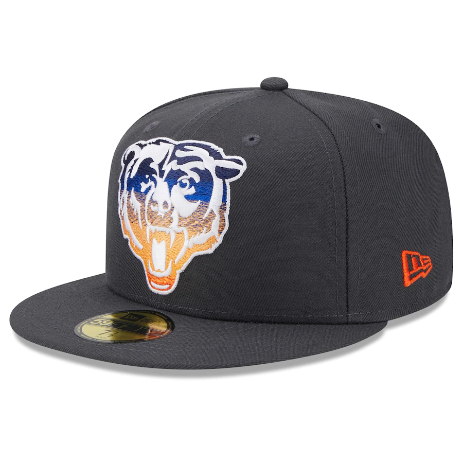 New Era Chicago Bears Graphite Color Dim 59FIFTY Fitted Hat
