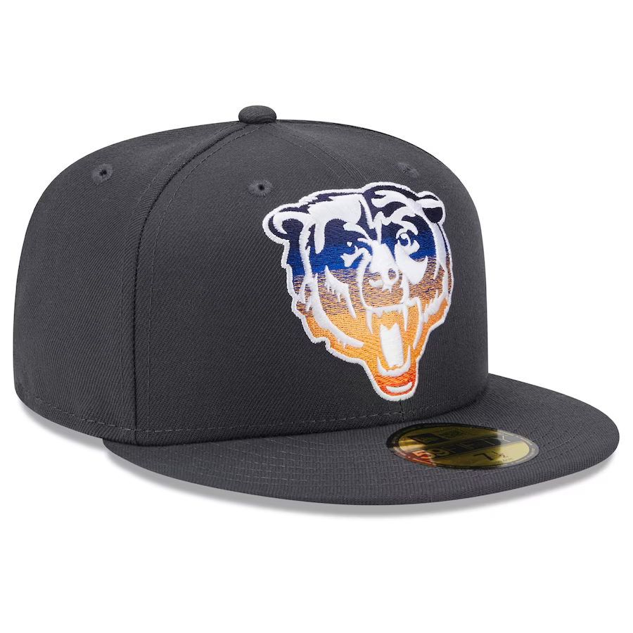 New Era Chicago Bears Graphite Color Dim 59FIFTY Fitted Hat