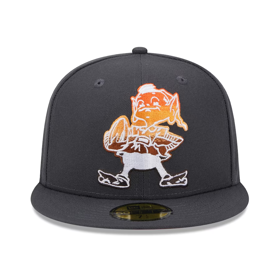 New Era Cleveland Browns Graphite Color Dim 59FIFTY Fitted Hat