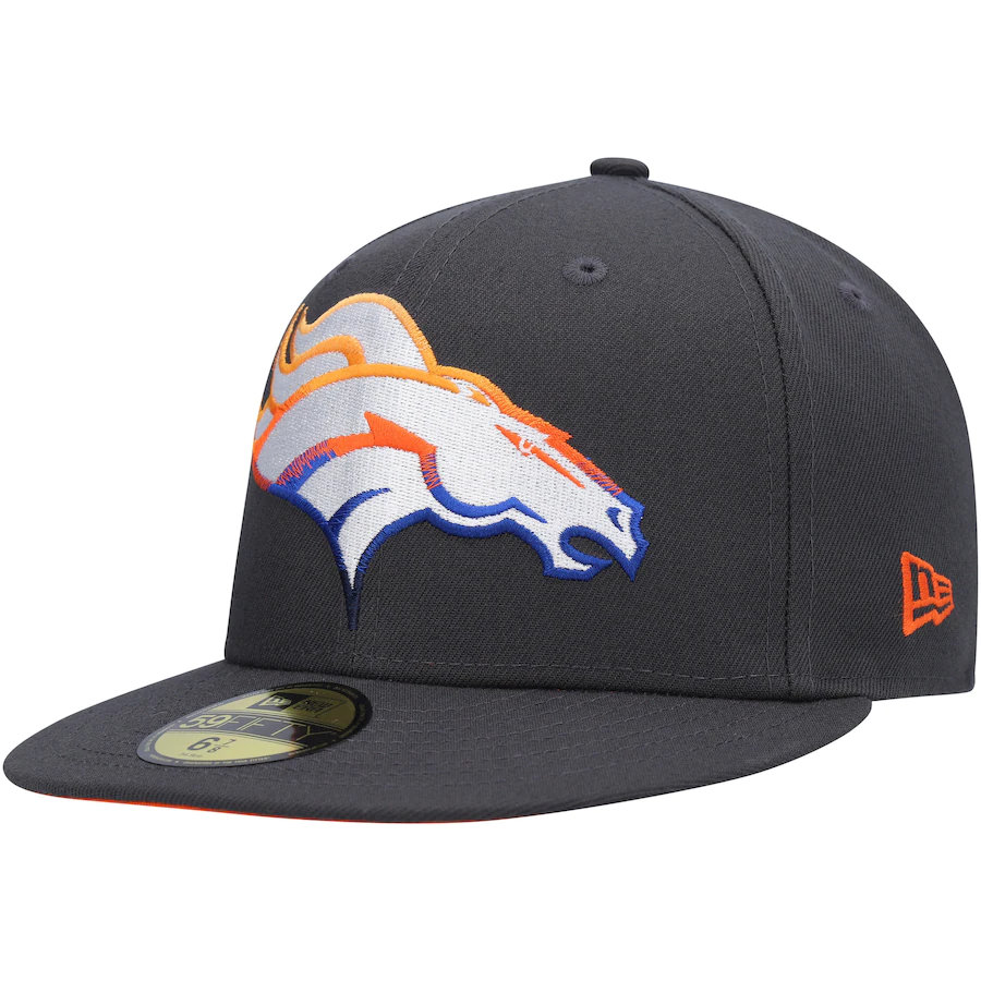 New Era Denver Broncos Graphite Color Dim 59FIFTY Fitted Hat