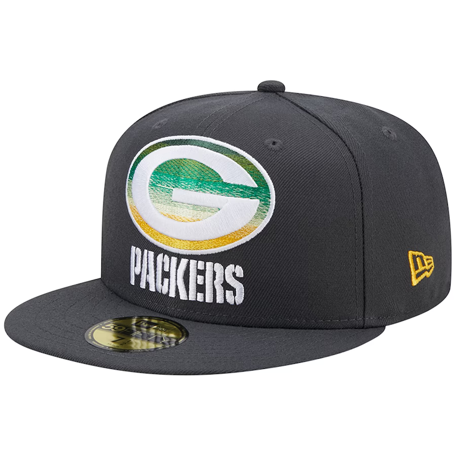 New Era Green Bay Packers Graphite Color Dim 59FIFTY Fitted Hat
