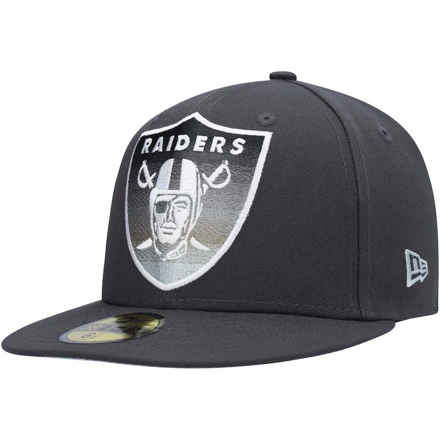 New Era Las Vegas Raiders Graphite Color Dim 59FIFTY Fitted Hat
