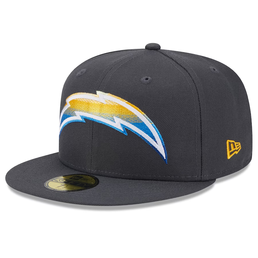 New Era Los Angeles Chargers Graphite Color Dim 59FIFTY Fitted Hat