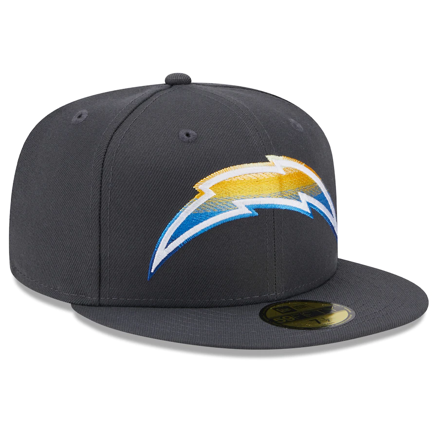 New Era Los Angeles Chargers Graphite Color Dim 59FIFTY Fitted Hat