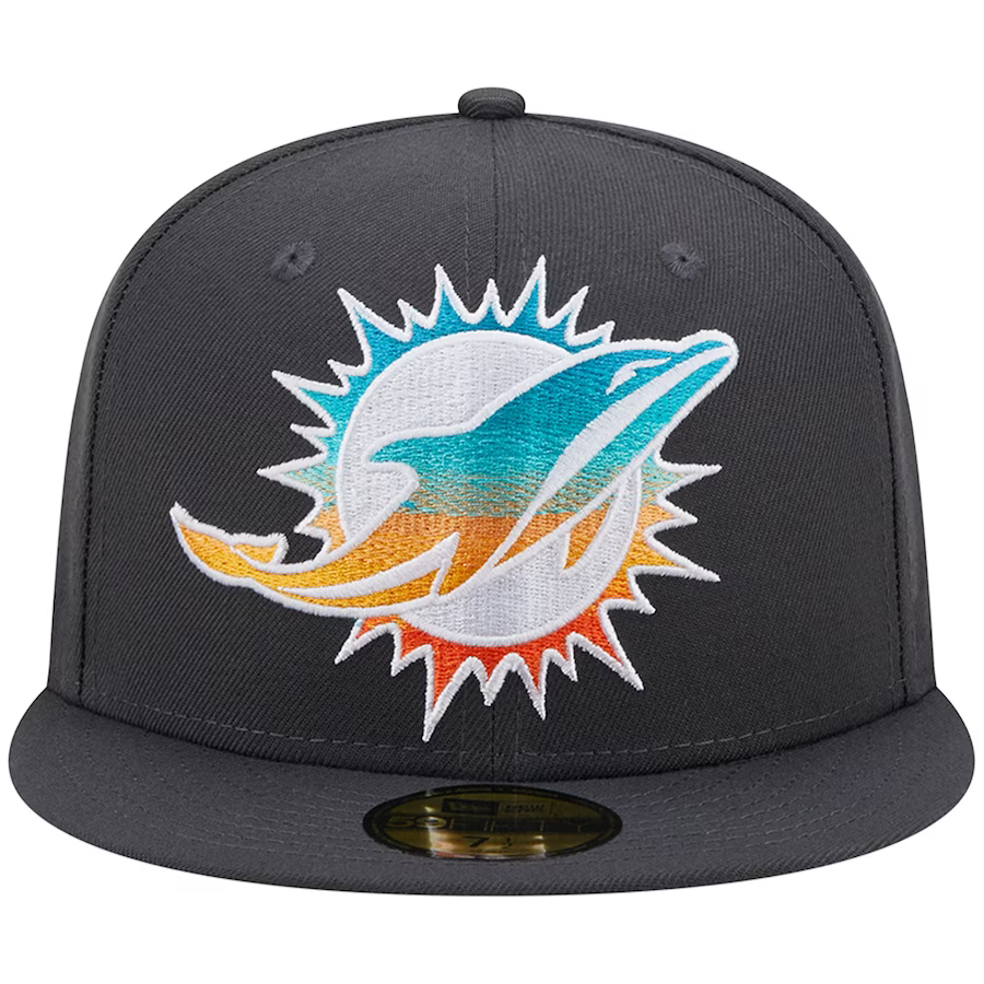 New Era Miami Dolphins Graphite Color Dim 59FIFTY Fitted Hat