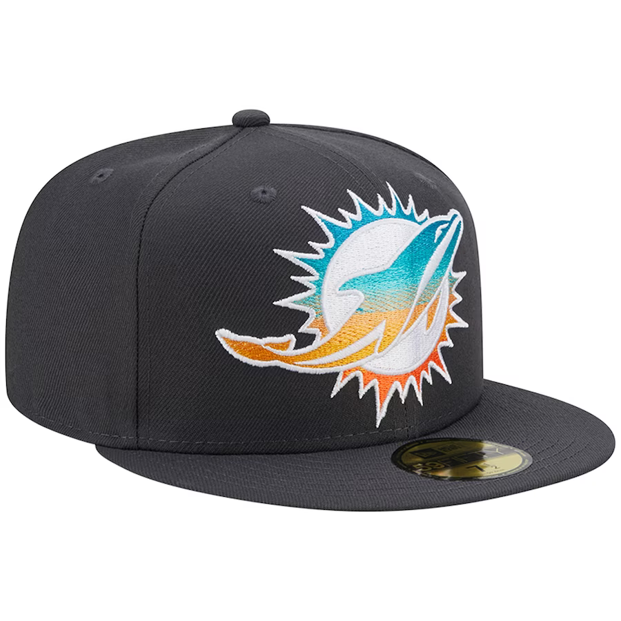 New Era Miami Dolphins Graphite Color Dim 59FIFTY Fitted Hat
