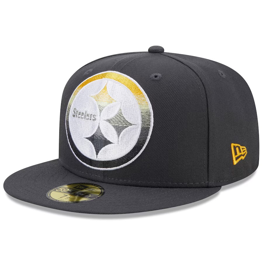 New Era Pittsburgh Steelers Graphite Color Dim 59FIFTY Fitted Hat