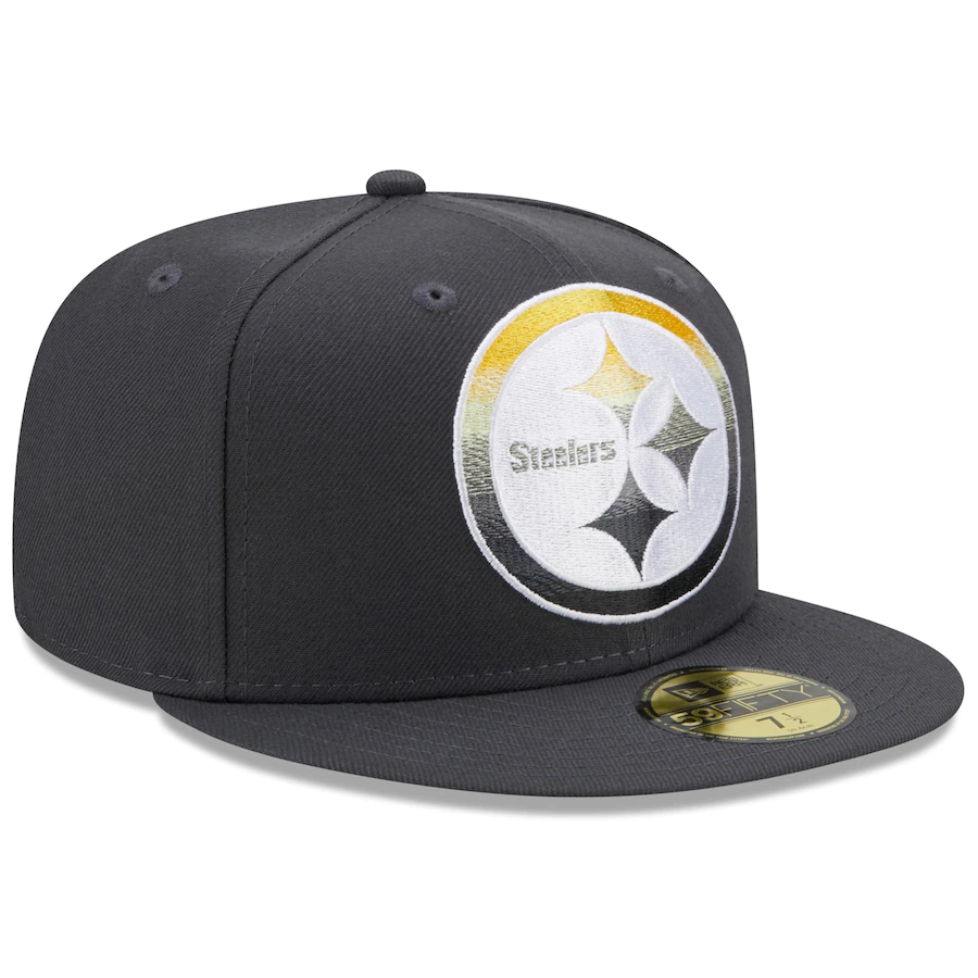 New Era Pittsburgh Steelers Graphite Color Dim 59FIFTY Fitted Hat