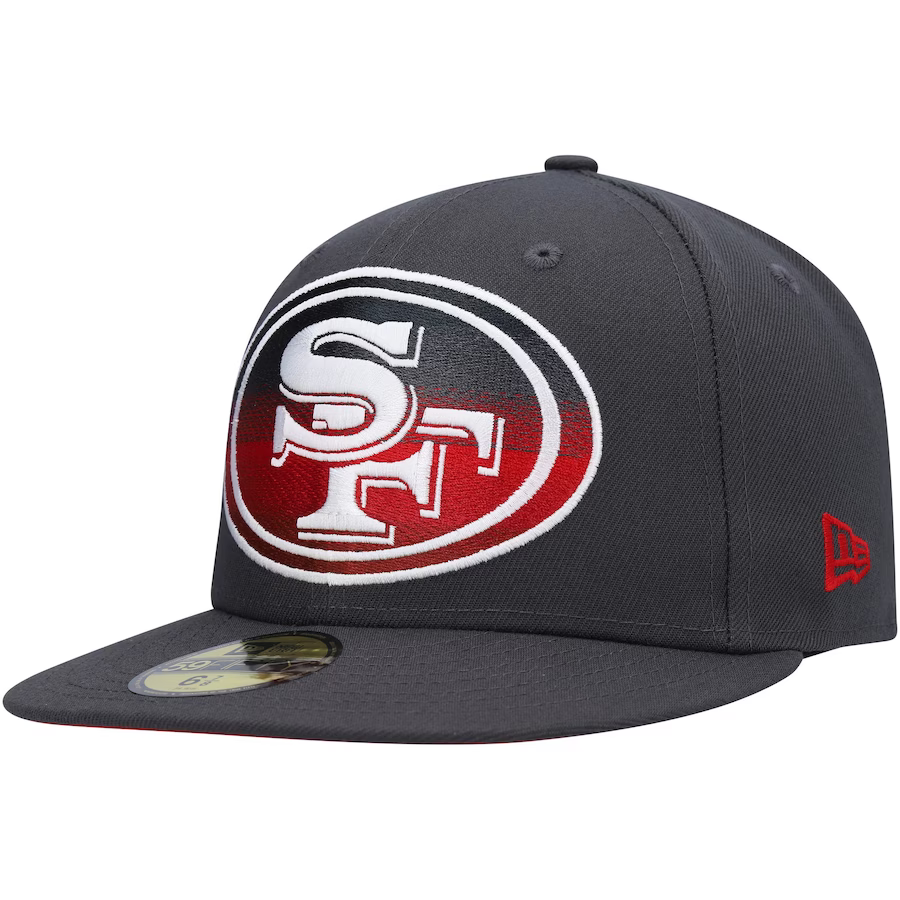 New Era San Francisco 49ers Graphite Color Dim 59FIFTY Fitted Hat