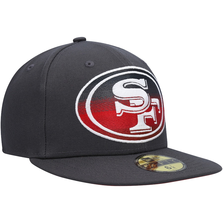 New Era San Francisco 49ers Graphite Color Dim 59FIFTY Fitted Hat