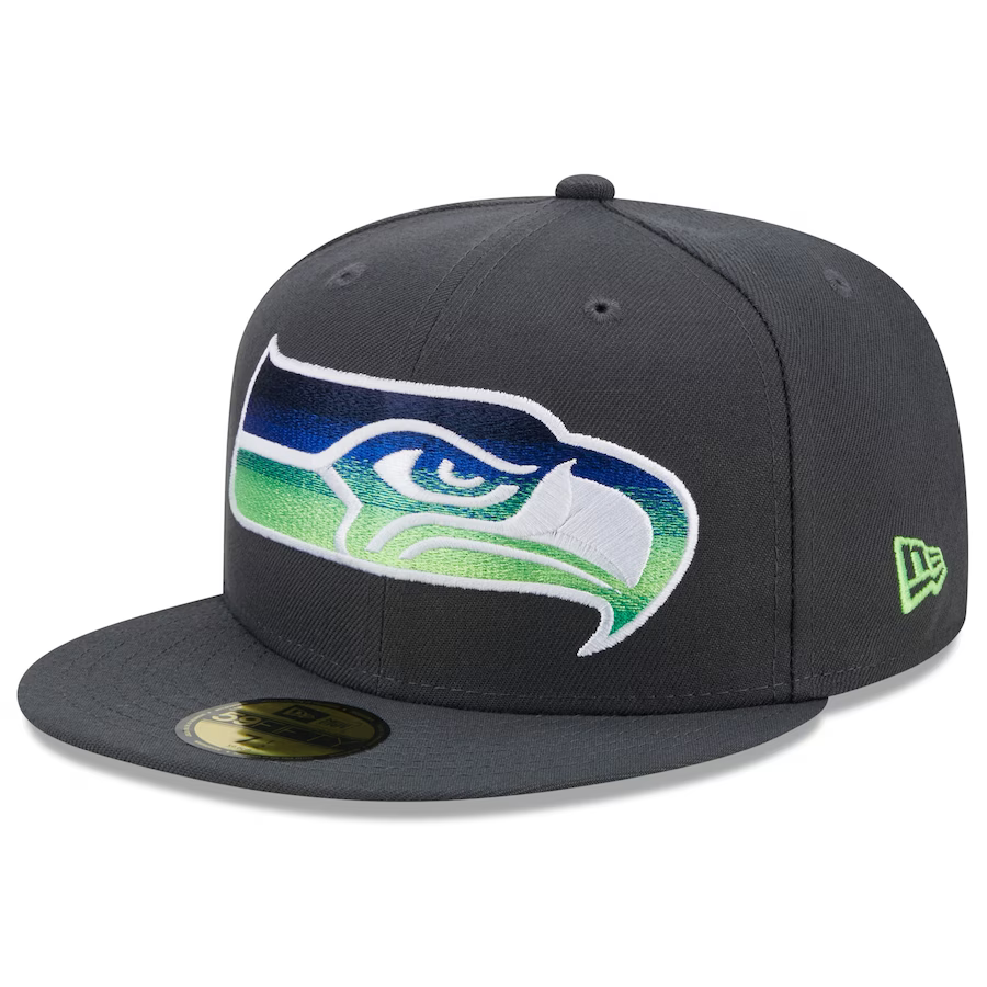 New Era Seattle Seahawks Graphite Color Dim 59FIFTY Fitted Hat