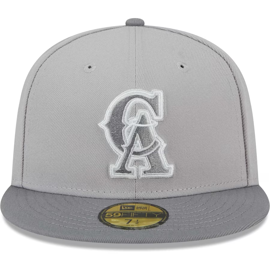 New Era California Angels Gray Green Undervisor 2023 59FIFTY Fitted Hat