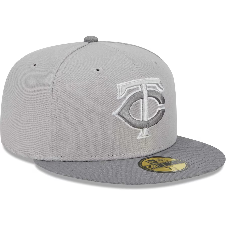 New Era Minnesota Twins Gray Green Undervisor 2023 59FIFTY Fitted Hat