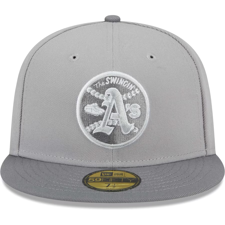 New Era Oakland Athletics  Gray Green Undervisor 2023 59FIFTY Fitted Hat