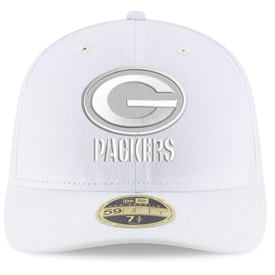 New Era Green Bay Packers White on White Low Profile 59FIFTY Fitted Hat