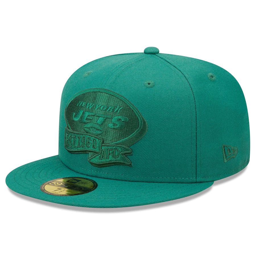 New Era New York Jets Green Tonal 2022 Sideline 59FIFTY Fitted Hat