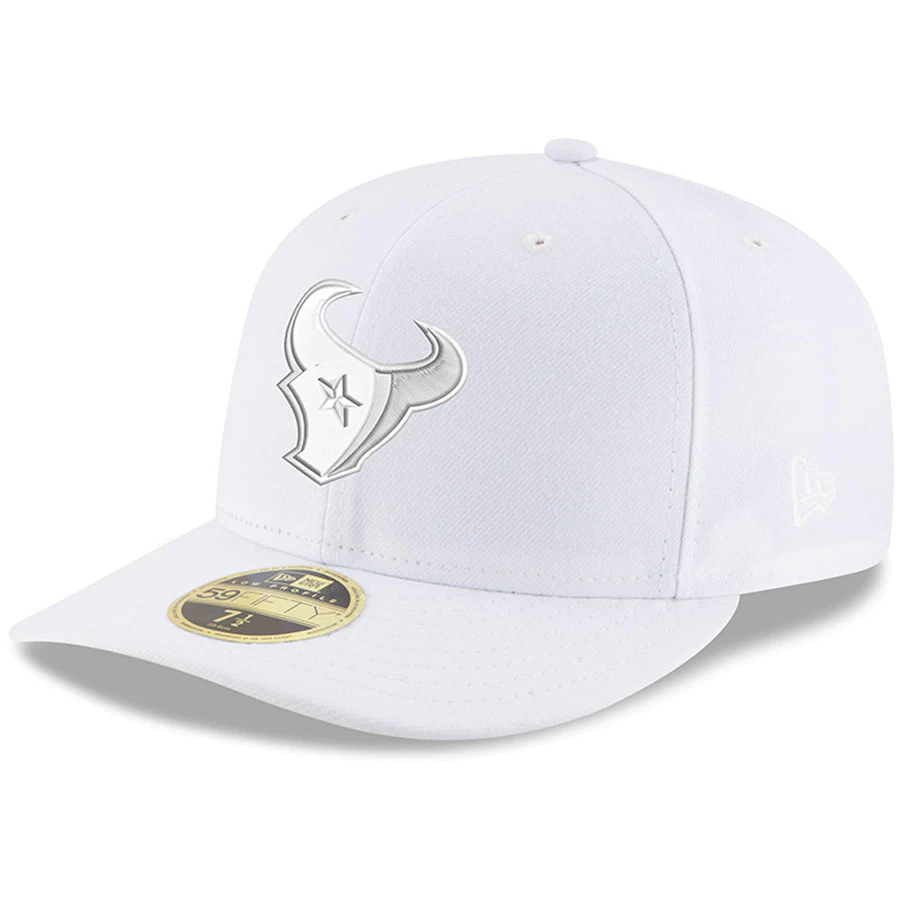 New Era Houston Texans White on White Low Profile 59FIFTY Fitted Hat