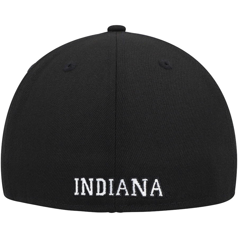 New Era Indiana Hoosiers Black & White 59FIFTY Fitted Hat