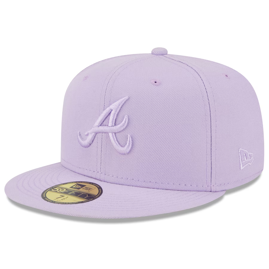 New Era Atlanta Braves Lavender 59FIFTY Fitted Hat