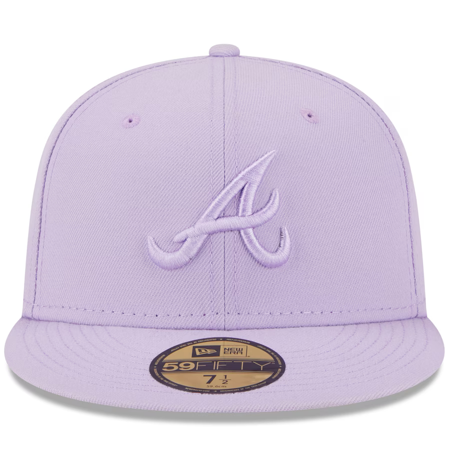 New Era Atlanta Braves Lavender 59FIFTY Fitted Hat